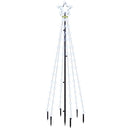 vidaXL hideg fehér fényű karácsonyfa tüskével 108 LED-del 180 cm