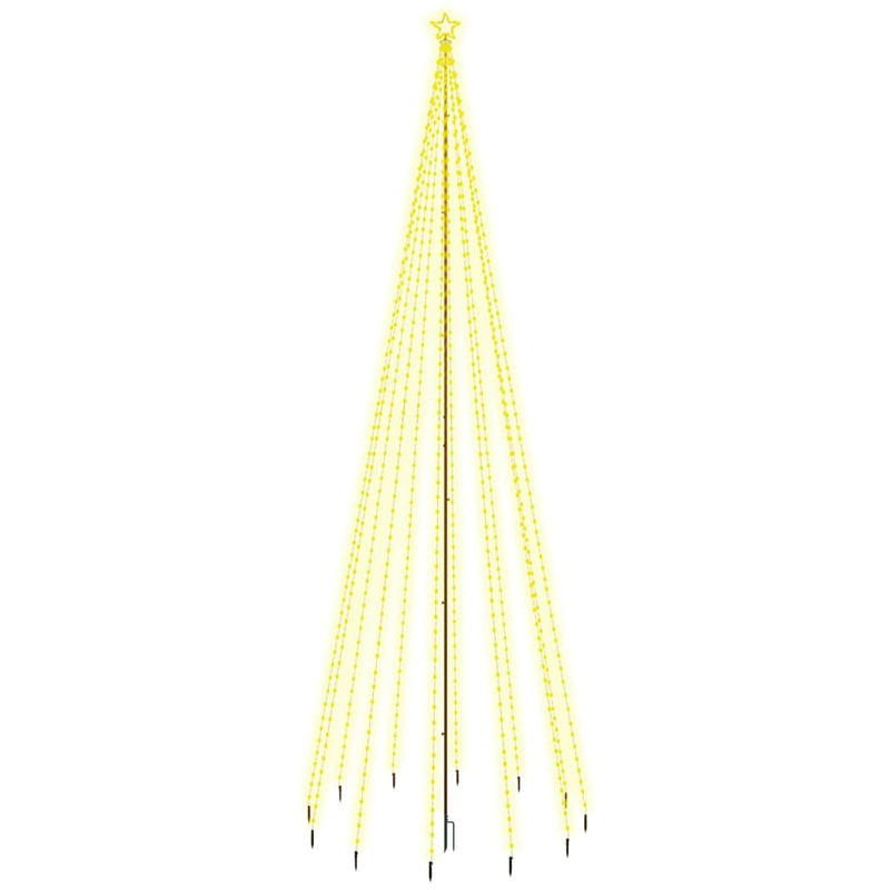 vidaXL karácsonyfa cövekkel 732 meleg fehér LED-del 500 cm