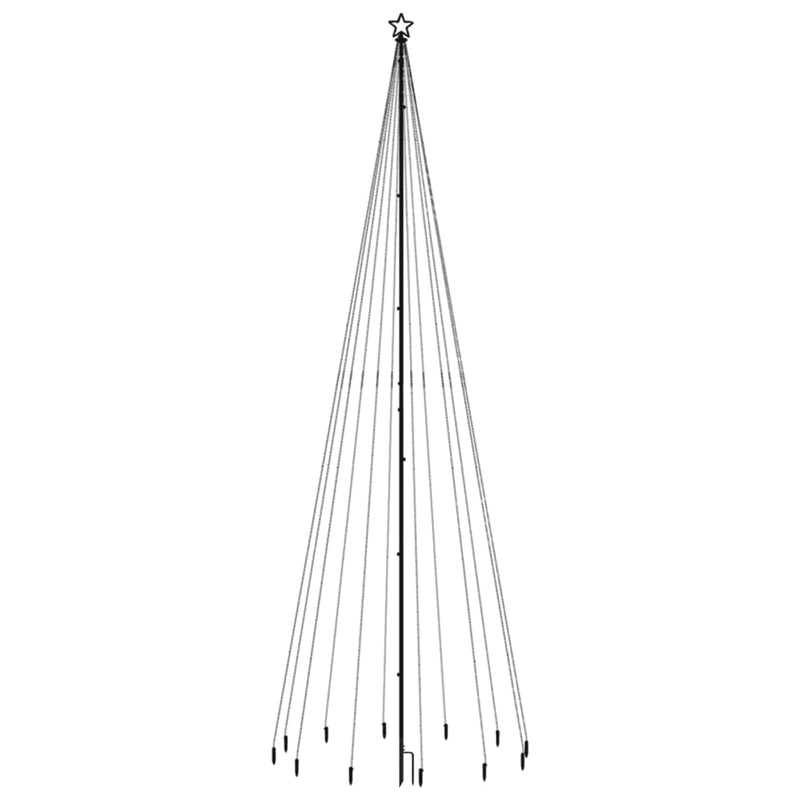 vidaXL karácsonyfa cövekkel 732 meleg fehér LED-del 500 cm