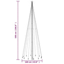 vidaXL karácsonyfa cövekkel 732 meleg fehér LED-del 500 cm