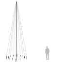 vidaXL karácsonyfa cövekkel 1134 színes LED-del 800 cm