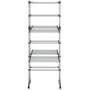 vidaXL 3 szintes ezüst ruhaszárító állvány kerekekkel 60x70x129 cm