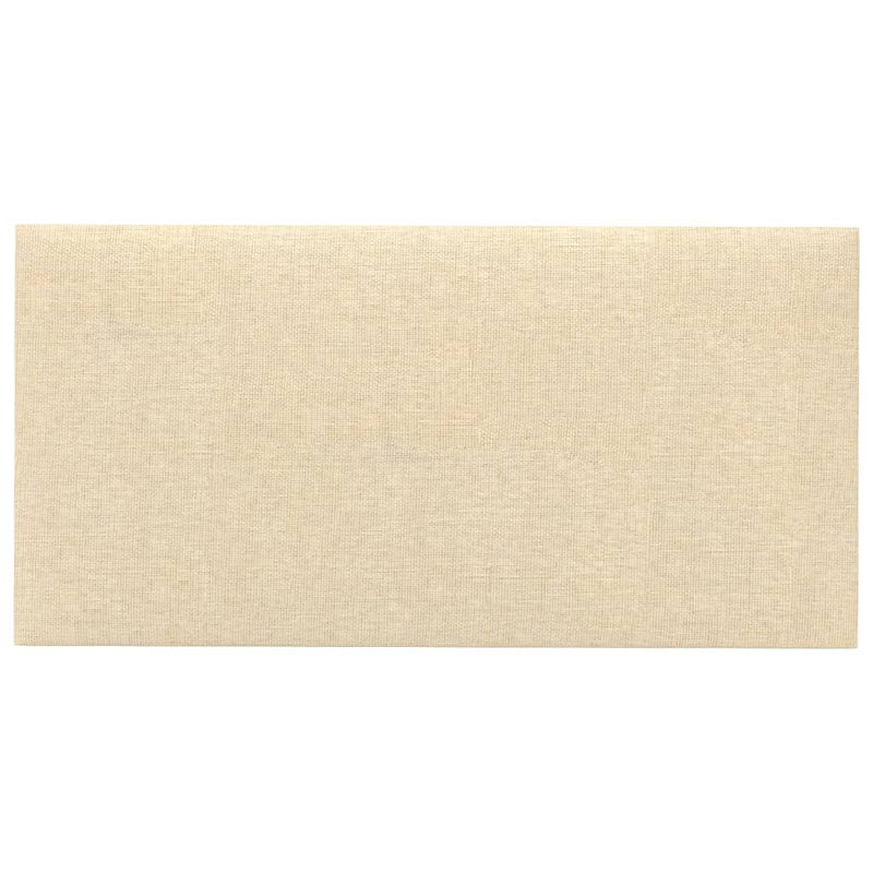 vidaXL 12 db krémszínű szövet fali panel 30 x 15 cm 0,54 m²