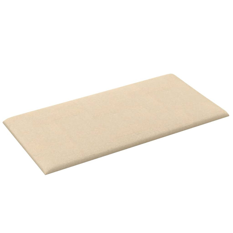 vidaXL 12 db krémszínű szövet fali panel 30 x 15 cm 0,54 m²