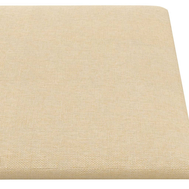 vidaXL 12 db krémszínű szövet fali panel 30 x 15 cm 0,54 m²