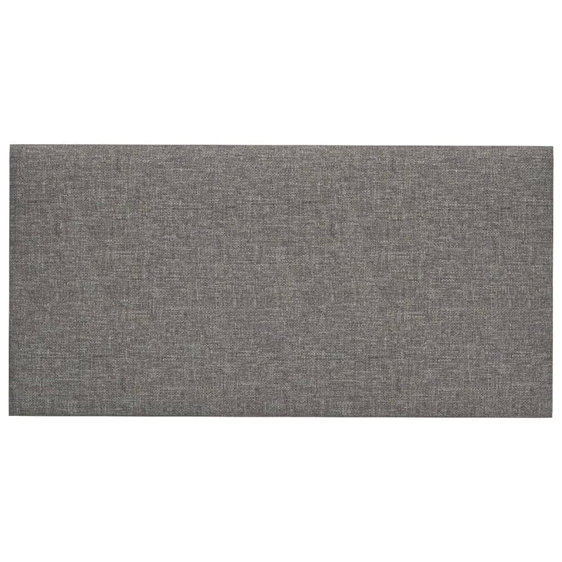vidaXL 12 db világosszürke szövet fali panel 30 x 15 cm 0,54 m²
