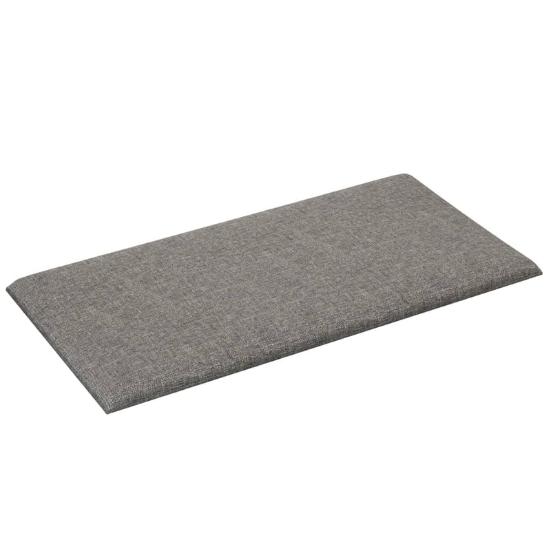 vidaXL 12 db világosszürke szövet fali panel 30 x 15 cm 0,54 m²