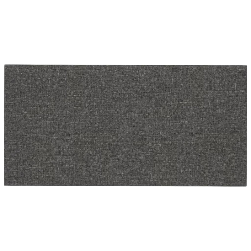 vidaXL 12 db sötétszürke szövet fali panel 30 x 15 cm 0,54 m²