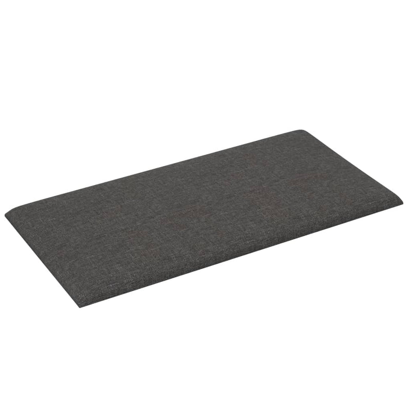 vidaXL 12 db sötétszürke szövet fali panel 30 x 15 cm 0,54 m²