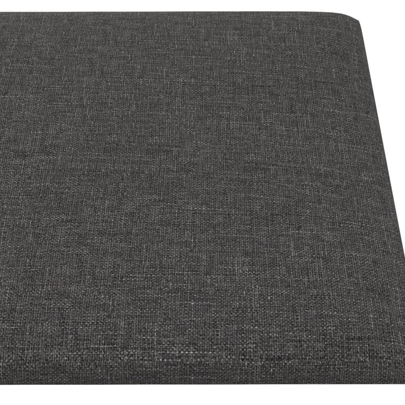 vidaXL 12 db sötétszürke szövet fali panel 30 x 15 cm 0,54 m²