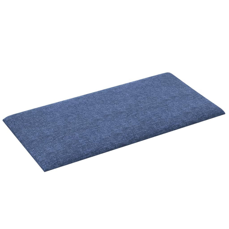 vidaXL 12 db kék szövet fali panel 30 x 15 cm 0,54 m²