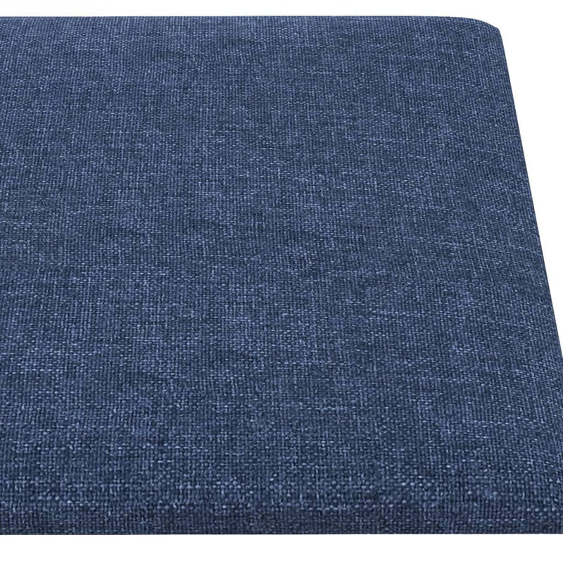 vidaXL 12 db kék szövet fali panel 30 x 15 cm 0,54 m²