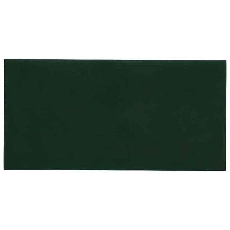 vidaXL 12 db sötétzöld bársony fali panel 30 x 15 cm 0,54 m²