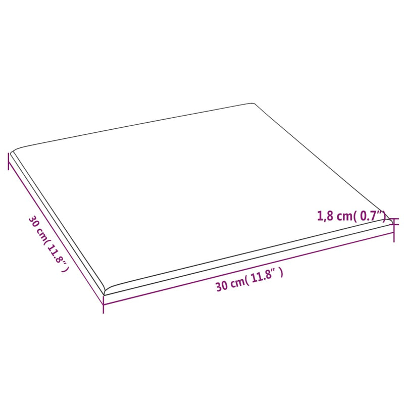 vidaXL 12 db krémszínű szövet fali panel 30 x 30 cm 1,08 m²