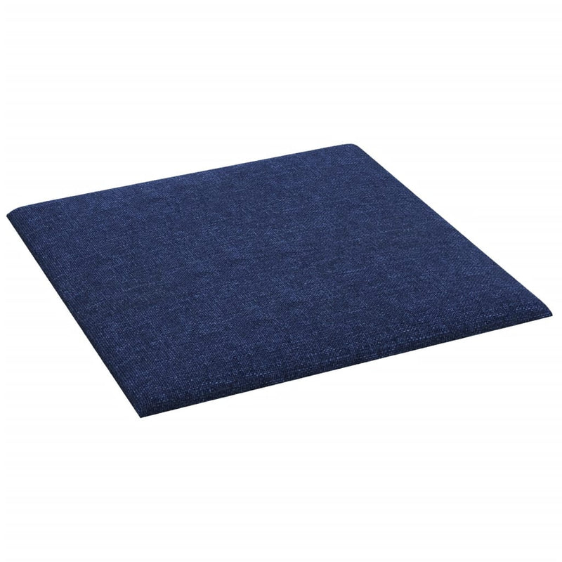 vidaXL 12 db kék szövet fali panel 30 x 30 cm 1,08 m²