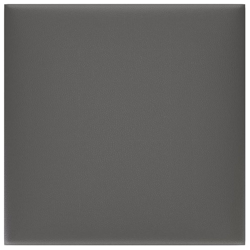 vidaXL 12 db szürke műbőr fali panel 30 x 30 cm 1,08 m²