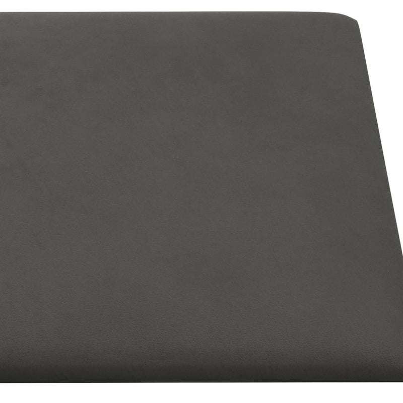 vidaXL 12 db sötétszürke bársony fali panel 30 x 30 cm 1,08 m²