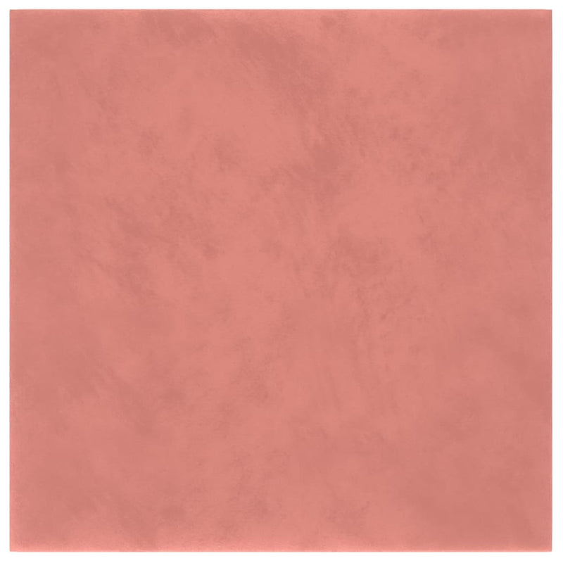 vidaXL 12 db rózsaszín bársony fali panel 30 x 30 cm 1,08 m²