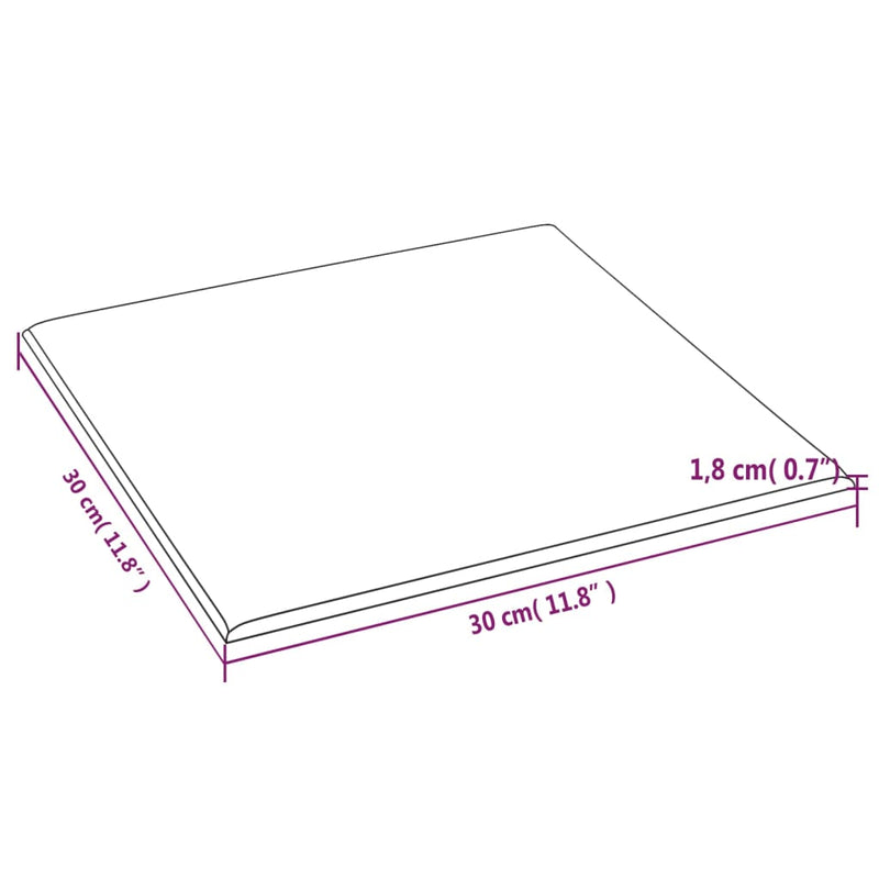 vidaXL 12 db fekete bársony fali panel 30 x 30 cm 1,08 m²