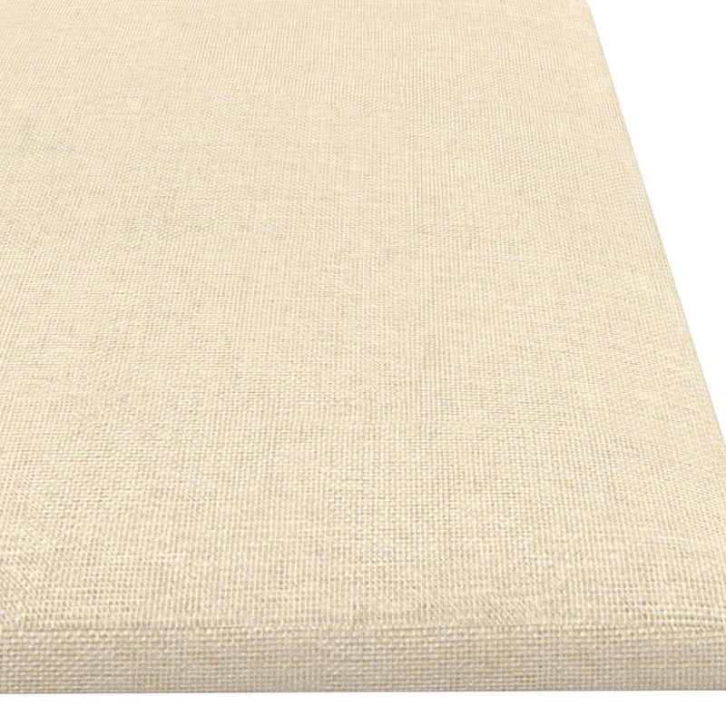 vidaXL 12 db krémszínű szövet fali panel 60 x 15 cm 1,08 m²