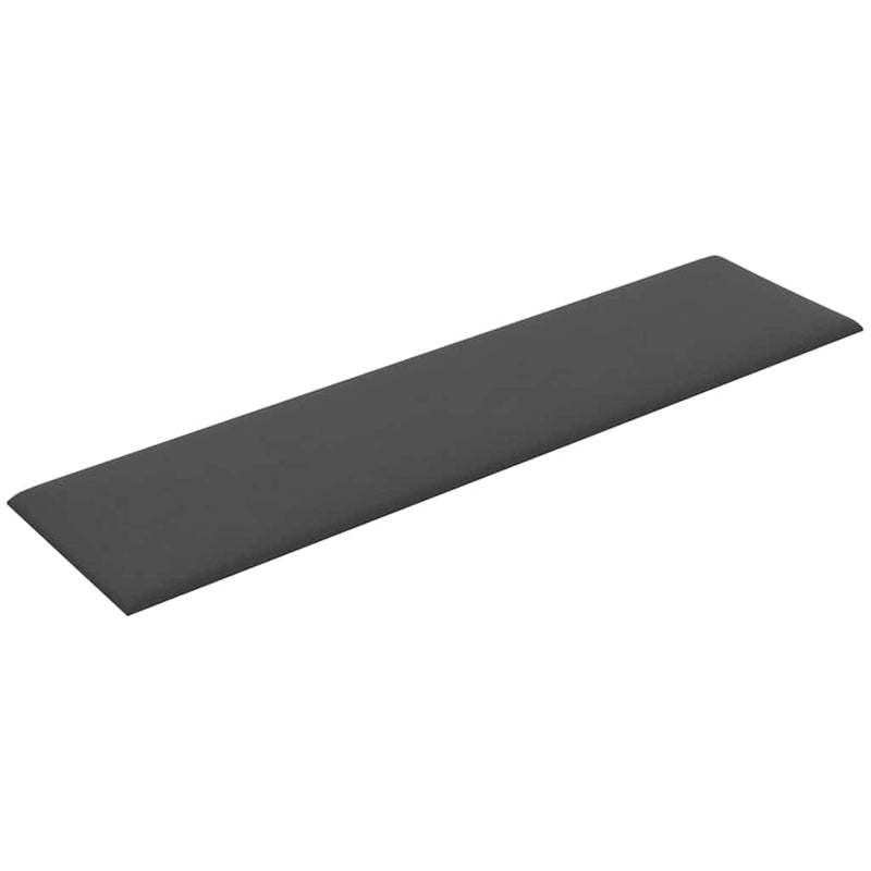 vidaXL 12 db sötétszürke szövet fali panel 60x15 cm 1,08 m²