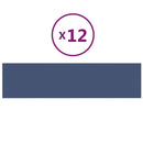 vidaXL 12 db kék szövet fali panel 60 x 15 cm 1,08 m²