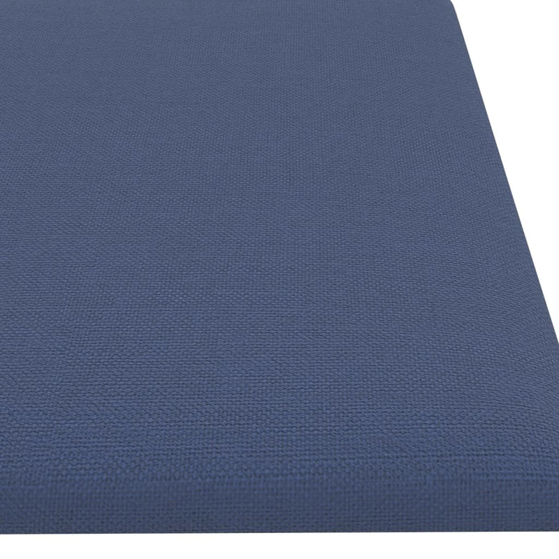 vidaXL 12 db kék szövet fali panel 60 x 15 cm 1,08 m²