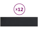 vidaXL 12 db fekete műbőr fali panel 60 x 15 cm 1,08 m²