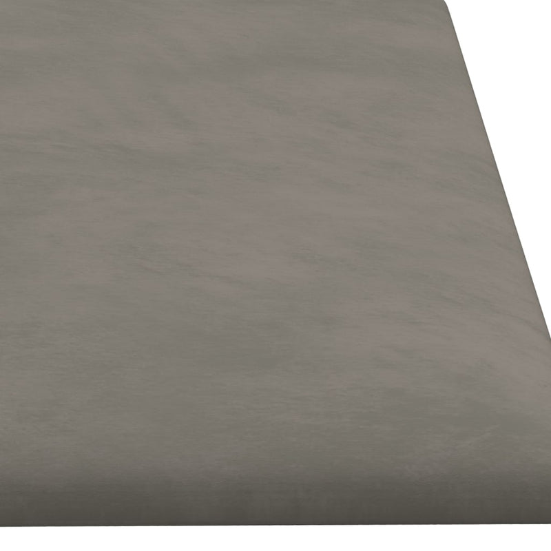 vidaXL 12 db világosszürke bársony fali panel 60x15 cm 1,08 m²