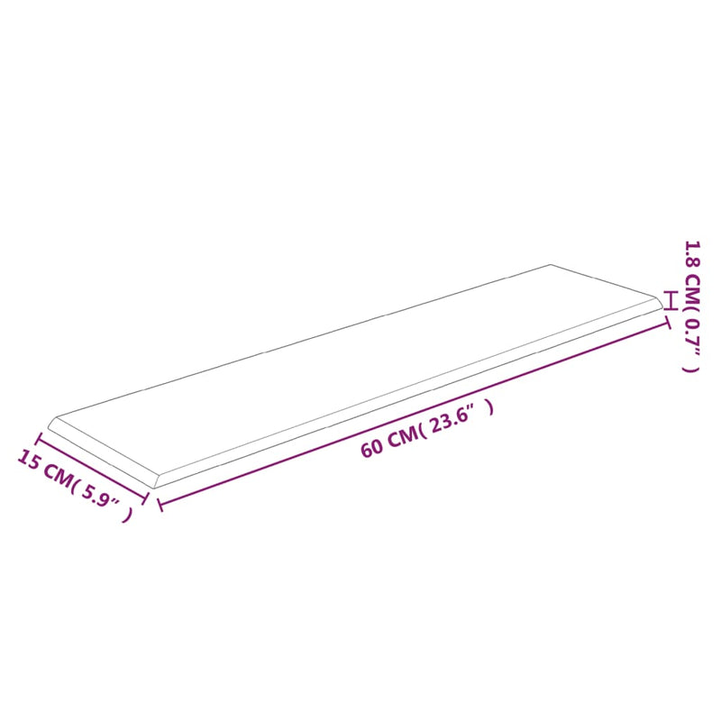 vidaXL 12 db világosszürke bársony fali panel 60x15 cm 1,08 m²