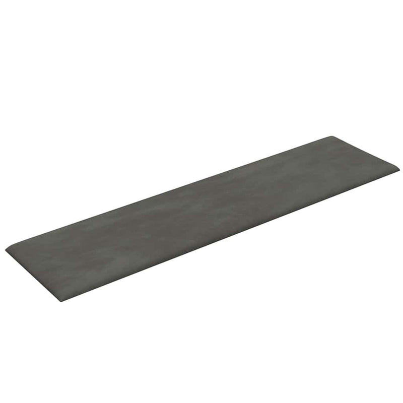 vidaXL 12 db sötétszürke bársony fali panel 60x15 cm 1,08 m²