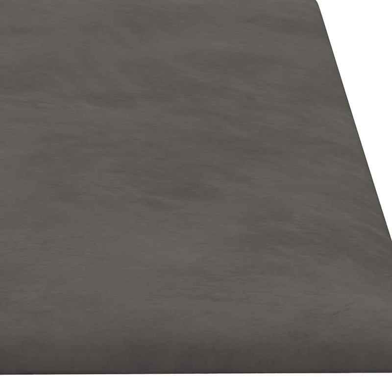 vidaXL 12 db sötétszürke bársony fali panel 60x15 cm 1,08 m²