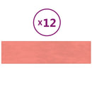 vidaXL 12 db rózsaszín bársony fali panel 60x15 cm 1,08 m²