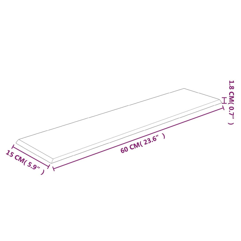 vidaXL 12 db rózsaszín bársony fali panel 60x15 cm 1,08 m²