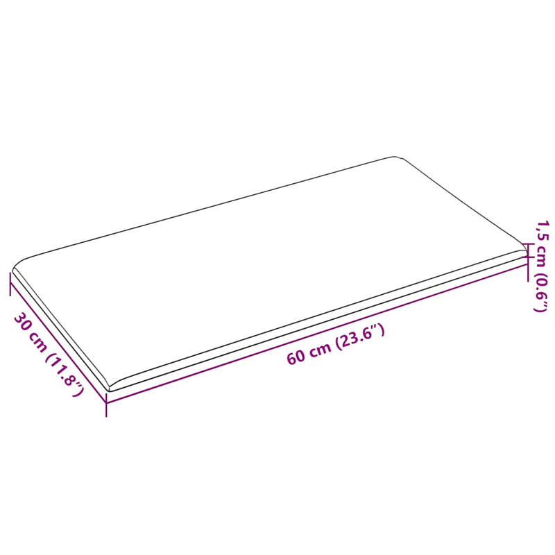 vidaXL 12 db fekete szövet fali panel 60x30 cm 2,16 m²