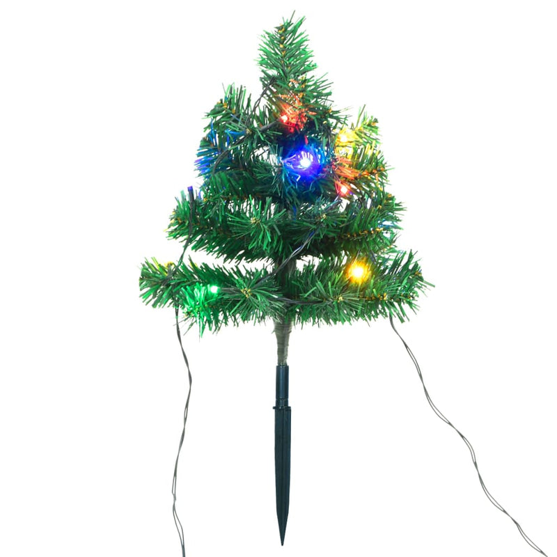 vidaXL 6 db PVC karácsonyi ösvényt jelző díszfa színes LED-ekkel 45 cm