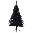 vidaXL fekete PVC fél műkarácsonyfa állvánnyal 150 cm