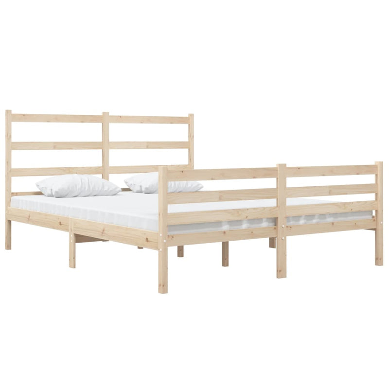 vidaXL Small Double tömör fenyőfa ágykeret 120 x 190 cm