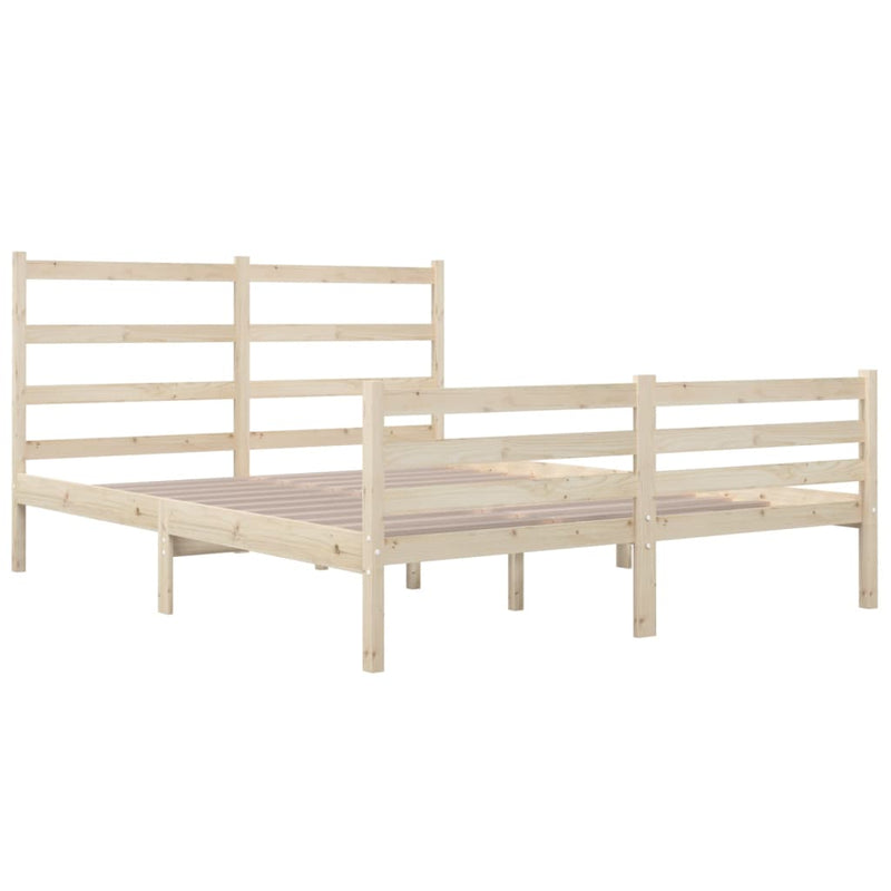 vidaXL Small Double tömör fenyőfa ágykeret 120 x 190 cm