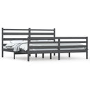 vidaXL szürke tömör fenyőfa ágykeret 200 x 200 cm