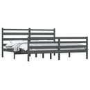 vidaXL szürke tömör fenyőfa ágykeret 200 x 200 cm