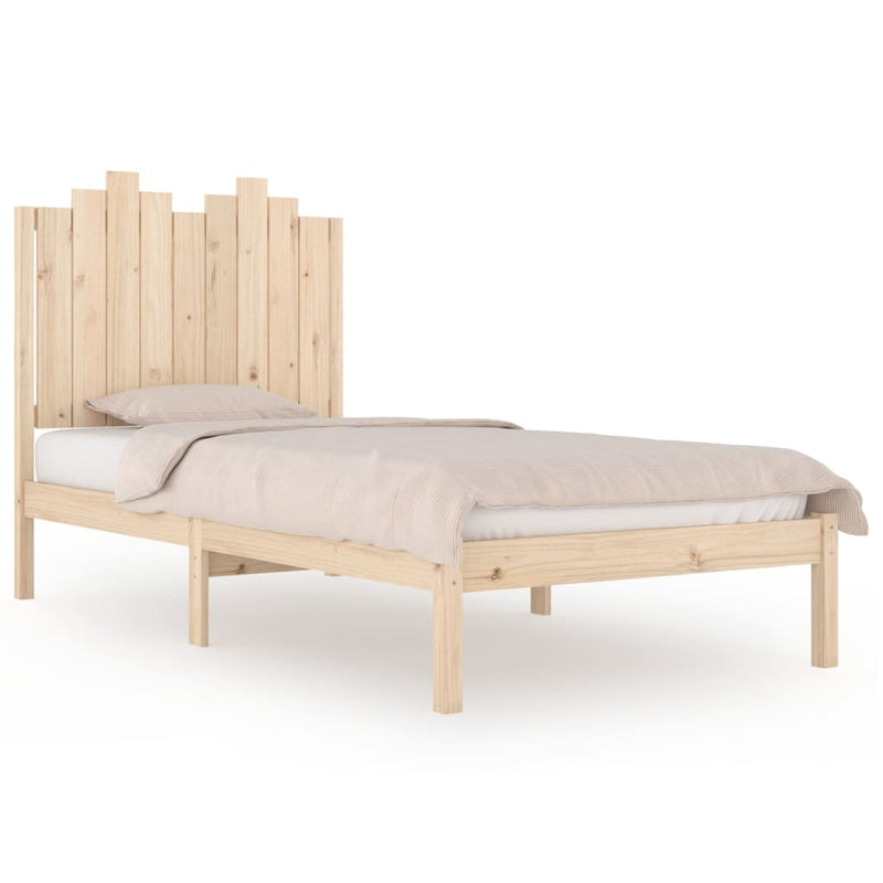 vidaXL Small Single tömör fenyőfa ágykeret 75 x 190 cm