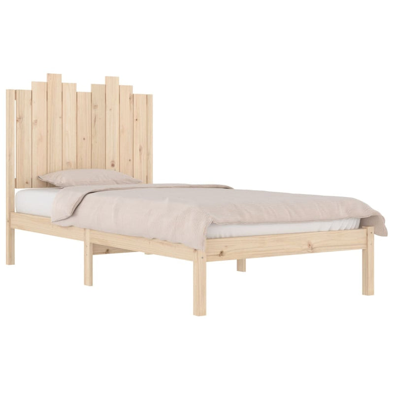 vidaXL Small Single tömör fenyőfa ágykeret 75 x 190 cm