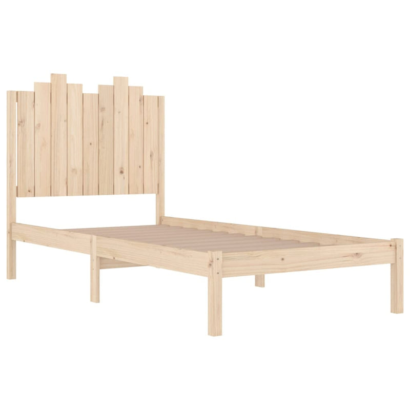 vidaXL Small Single tömör fenyőfa ágykeret 75 x 190 cm