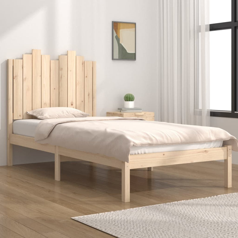 vidaXL Small Single tömör fenyőfa ágykeret 75 x 190 cm