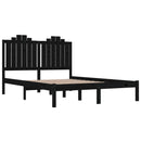 vidaXL fekete tömör fenyőfa ágykeret 200 x 200 cm