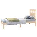 vidaXL Small Single tömör fenyőfa ágykeret 75 x 190 cm