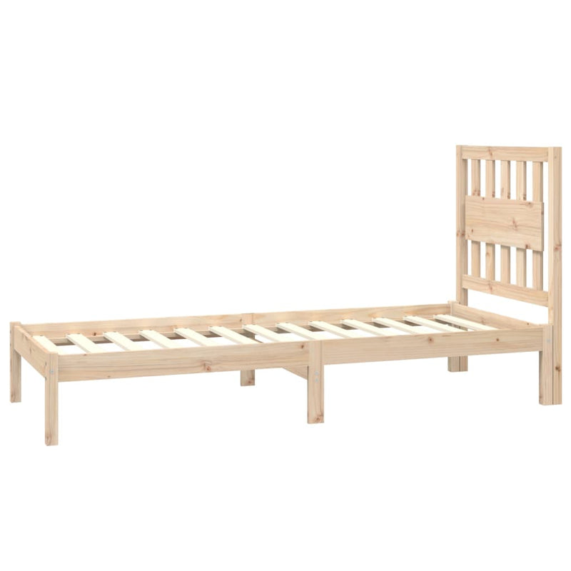 vidaXL Small Single tömör fenyőfa ágykeret 75 x 190 cm