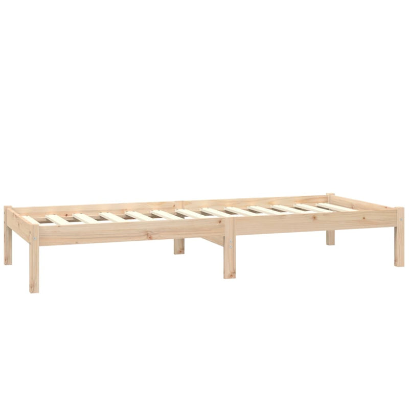 vidaXL Small Single tömör fenyőfa ágykeret 75 x 190 cm