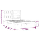 vidaXL fekete tömör fenyőfa ágykeret 200x200 cm